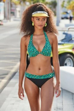 Bruno Banani Bügel-Bikini, Mit Türkisfarbenem Tierdruck -Bikini Mode Geschaft 529d77319ef60c264b4f57617b209fda