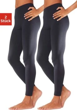 Vivance Active Leggings, (2er-Pack), Mit Gummibund -Bikini Mode Geschaft 52efcec61f42143d95ba09bffa7f26f6