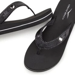 Venice Beach Badezehentrenner, Pantolette Ultraleicht Mit Glitzerband VEGAN -Bikini Mode Geschaft 534bb462c91292d276a8aaf1e34a74eb