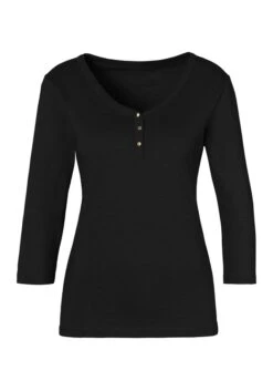 Vivance 3/4-Arm-Shirt, (2er-Pack), Mit Knopfleiste Und Goldfarbenen Knöpfen 12 Vivance 3/4-Arm-Shirt, (2er-Pack), Mit Knopfleiste Und Goldfarbenen Knöpfen -Bikini Mode Geschaft 541699a0e7fae04d86304881cc5e358a