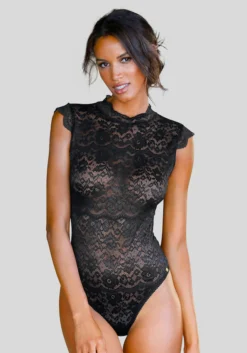 JETTE Body, Aus Dezent Transparenter Spitze In Blumiger Optik, Dessous