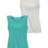 Beachtime Tanktop, (2er-Pack), Mit Spitzendetail Am Rücken -Bikini Mode Geschaft 5b60ed09a0fa5e911d3598bc2b28be9f