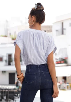 Vivance Kurzarmbluse, Mit Streifendesign -Bikini Mode Geschaft 5b885e60cf34be9075fe07a24f513f3d