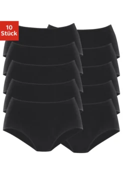 Petite Fleur Taillenslip, (Packung, 10 St.), In Klassischen Uni-Farben