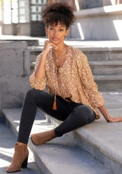 Buffalo Schlupfbluse, Mit Blümchenprint -Bikini Mode Geschaft 5cd50d8f70c76ef3b68c32eeb0b0aaf3