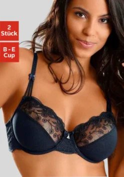 Nuance Bügel-BH, (Packung, 2 Stück), Mit Schöner Stickereispitze, Dessous