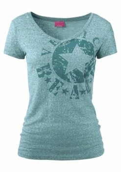 Venice Beach Strandshirt, Mit Logo-Druck -Bikini Mode Geschaft 62971afcfb42c99ea8d8da43a39d506d