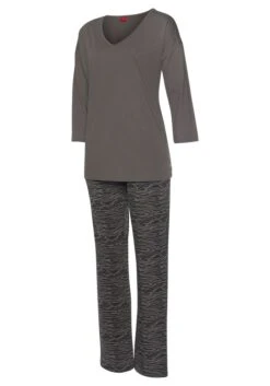 S.Oliver Pyjama, (2 Tlg., 1 Stück), Lange Hose Mit Animal-Print -Bikini Mode Geschaft 62a77661c5f0f265eae47ea336068cc2
