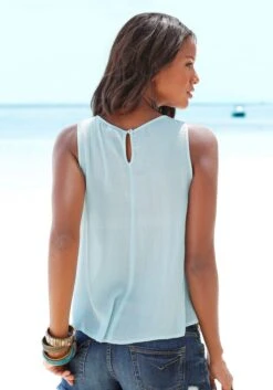 Buffalo Crepebluse, Mit Spitzeneinsatz -Bikini Mode Geschaft 63812123a8083140fbe671e0cf0c62e2