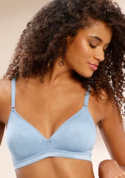 Petite Fleur Bralette-BH, (Packung, 2 Stück), Aus Seidig Glänzendem Modal Dope Dyed, Basic Dessous -Bikini Mode Geschaft 64a14fc804a655b3d6846b856f5f5751