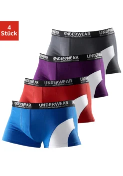 AUTHENTIC UNDERWEAR Hipster, (Packung, 4 St.), Mit Kontrastfarbenen Einsatz -Bikini Mode Geschaft 67203184ad514a99399d01d12b41ff25