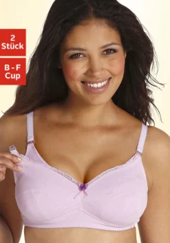 Petite Fleur Still-BH, (Packung, 2 Stück), Ohne Bügel, Mit Aufhakbaren Clips, Basic Dessous -Bikini Mode Geschaft 6ac165b71a35e53b9ae44f9571181b59