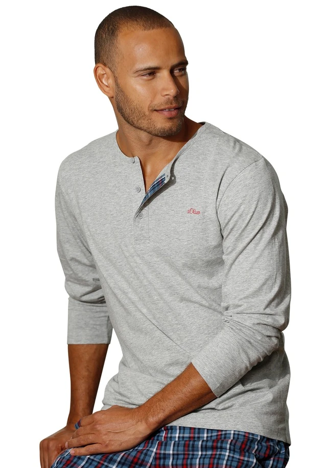 S.Oliver Pyjama, (2 Tlg., 1 Stück), In Langer Form Mit Knopfleiste 8 S.Oliver Pyjama, (2 Tlg., 1 Stück), In Langer Form Mit Knopfleiste – Bild 6