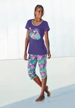 Peanuts Pyjama, (2 Tlg., 1 Stück), Mit Snoopy Druck