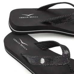 Venice Beach Badezehentrenner, Pantolette Ultraleicht Mit Glitzerband VEGAN -Bikini Mode Geschaft 7735d6a3fc3620a158772c15af44015c