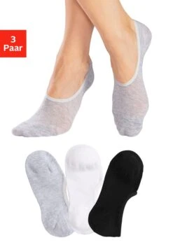 LASCANA ACTIVE Füßlinge, (3 Paar), Mit Pikee Struktur -Bikini Mode Geschaft 783af8152b31edf9fad2371b94356858