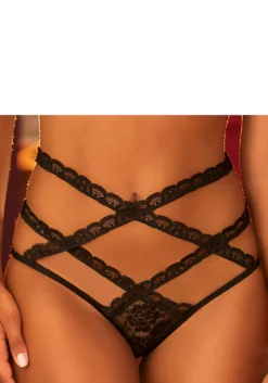 Petite Fleur Gold Taillenslip, Aus Dezent Transparenter Spitze In Blumiger Optik -Bikini Mode Geschaft 79187e6728a859cafa53d17b3d8d168b