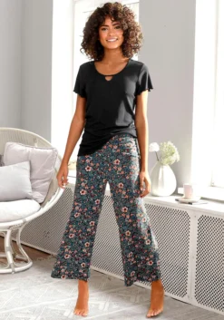 S.Oliver Pyjamahose, Im Allover-Muster Mit Elastischem Bund -Bikini Mode Geschaft 79b35456f4ea8da992460668bf5fe1c8 1