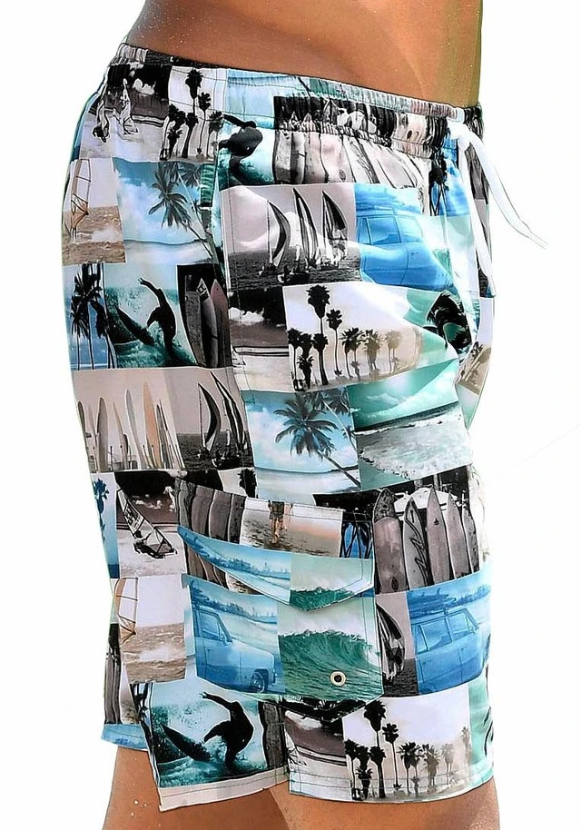 Buffalo Badeshorts, Mit Fotoprint In 2 Längen 5 Buffalo Badeshorts, Mit Fotoprint In 2 Längen – Bild 3