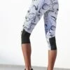 LASCANA ACTIVE Caprileggings »White Marble«, Mit Mesheinsätzen