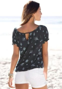 S.Oliver Strandshirt, Mit Gerafften Ärmeln -Bikini Mode Geschaft 7dc471a2bce53a8b9371a4f051548ea9