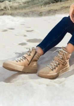 Elbsand Stiefelette, Boots Aus Weichem Leder Mit Reißverschluss Und Schnürung -Bikini Mode Geschaft 7e997c5aa0b7cbe95bd59b8f260946c9