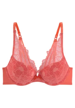 Petite Fleur Gold High-Apex-BH »Michelle«, Aus Floraler, Leicht Transparenter Spitze, Sexy Dessous -Bikini Mode Geschaft 81516900ded16363dbc3d295c372760a