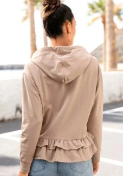 Bench. Kapuzensweatshirt, Mit Rüschensaum -Bikini Mode Geschaft 834daee1b626bf9005ee03b73fcae511