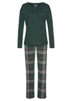 Vivance Dreams Pyjama, (2 Tlg., 1 Stück), Mit Schriftprint Und Gemusterter Hose -Bikini Mode Geschaft 83cde474a632c6874ca2c2c557fb7932