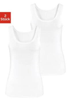Vivance Tanktop, (2er-Pack), Aus Elastischer Baumwoll-Qualität -Bikini Mode Geschaft 83f2cf0316f2a569f29ee2fef6030fcf