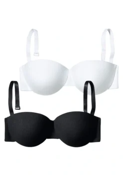 Petite Fleur Bügel-BH, (Packung, 2 Stück), Mit Abnehmbaren Trägern Aus Baumwolle, Basic Dessous -Bikini Mode Geschaft 84974f8f4722cb18749cdc269a5f8b63