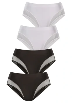 Petite Fleur Formslip, (Packung, 4 St.), Mit Mesh-Einsätzen Am Bein -Bikini Mode Geschaft 84d9b5c894d8c8242e2b2f9769a0bb24