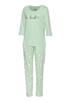 Vivance Dreams Pyjama, (2 Tlg., 1 Stück), Mit Gänseblümchen-Druck -Bikini Mode Geschaft 8b691df47e91d85801853845be9ac951