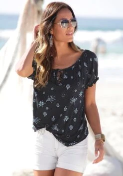 S.Oliver Strandshirt, Mit Gerafften Ärmeln -Bikini Mode Geschaft 8be67d1ef3ca75ee8fdd3ef3469c9a4d