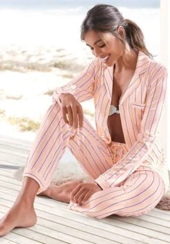 S.Oliver Pyjama, (2 Tlg.), Im Klassischen Streifen-design -Bikini Mode Geschaft 8c8675f83ad298e35c5d960fc70961e6