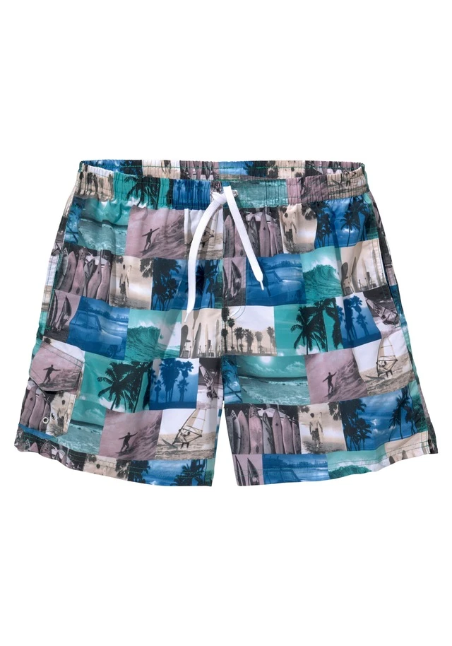 Buffalo Badeshorts, Mit Fotoprint In 2 Längen 6 Buffalo Badeshorts, Mit Fotoprint In 2 Längen – Bild 4