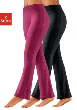Vivance Active Jazzpants, (2er-Pack), Mit Leicht Ausgestelltem Bein