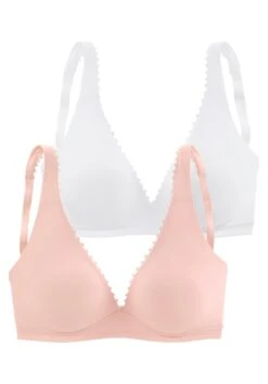 Petite Fleur Bralette-BH, (Packung, 2 Stück), In High-Apex-Schnittform Mit Schöner Zierborte, Basic Dessous -Bikini Mode Geschaft 9133760a2e719abf5bf47bcf50360b7e