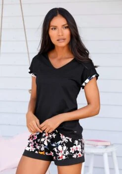 S.Oliver Shorty, (2 Tlg., 1 Stück), Shorty Mit Blumenmuster -Bikini Mode Geschaft 91d2183a57d4accd709a1dfae4adaed5