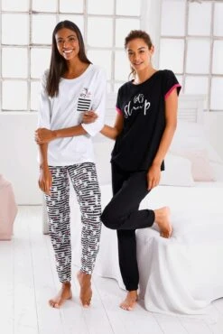 Vivance Dreams Pyjama, (4 Tlg., 2 Stück), Mit Verspieltem Tierprint -Bikini Mode Geschaft 932729ca93cc5e555003954445e6e4a4