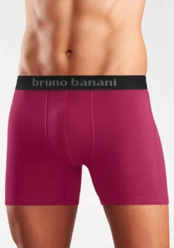 Bruno Banani Langer Boxer, (Packung, 4 St.), Mit Schwarzem Logobund -Bikini Mode Geschaft 93d99aedf8a298b61cc865f1e861e144