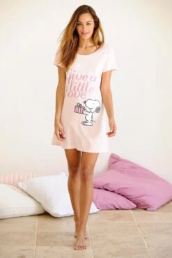 Peanuts Sleepshirt, Mit Snoopy-Print In Minilänge -Bikini Mode Geschaft 962ceffe4fc44e154fe78e070aba2e94