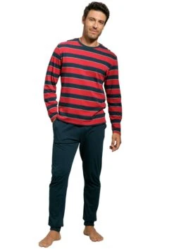 H.I.S Pyjama, (2 Tlg., 1 Stück), Mit Aufwendig Gestreiftem Oberteil -Bikini Mode Geschaft 96885beaa306c3ead484abc5c44f02a0