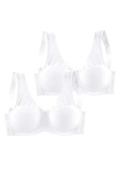 Nuance Bügelloser BH, (Packung, 2 Stück), Mit Schickem Streifenmaterial, Basic Dessous -Bikini Mode Geschaft 96ca2b3f9e9f574ac79b614781142c12