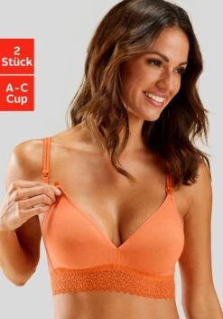 Petite Fleur Still-BH, (Packung, 2 Stück), Mit Weicher Baumwolle Ohne Bügel, Basic Dessous