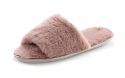 Vivance Hausschuh, Pantolette Mit Kuscheligem, Warmen Fellimitat VEGAN