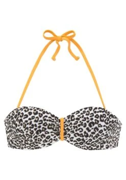Buffalo Bügel-Bandeau-Bikini-Top »Kitty«, Mit Animalprint Und Kontrastfarbenen Details -Bikini Mode Geschaft 9887cd75578af5cd3e24e0f40d4fc1c9