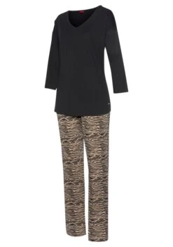 S.Oliver Pyjama, (2 Tlg., 1 Stück), Lange Hose Mit Animal-Print -Bikini Mode Geschaft 9934fb86ce4ecf11646deb5328d5e06e