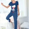 Peanuts Pyjama, (2 Tlg., 1 Stück), Mit Snoopy-Druck Und Pünktchen-Hose
