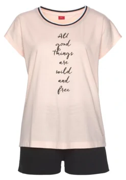 S.Oliver Shorty, (2 Tlg., 1 Stück), Mit Gestreiften Bündchen Und Schriftprint -Bikini Mode Geschaft 9d89d62a1e2324701ec17f65e061739c